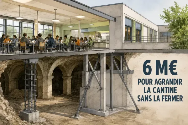 Cantine scolaire en travaux à Joinville