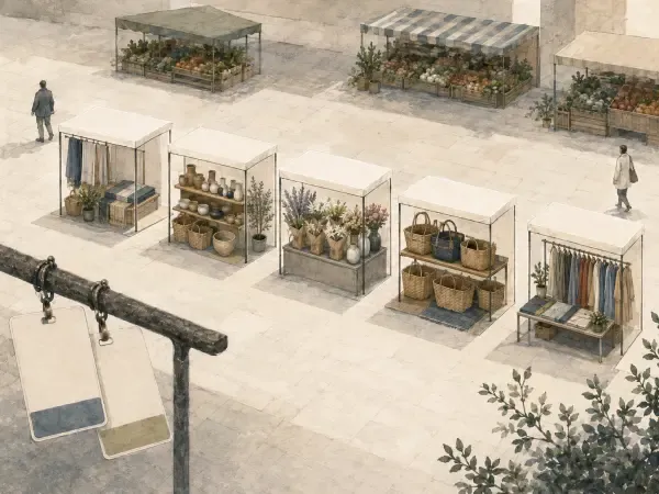 Étals du marché de Saint-Denis