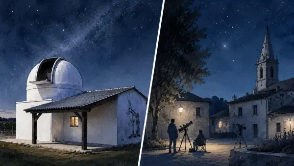 Télescopes sous le ciel nocturne girondin