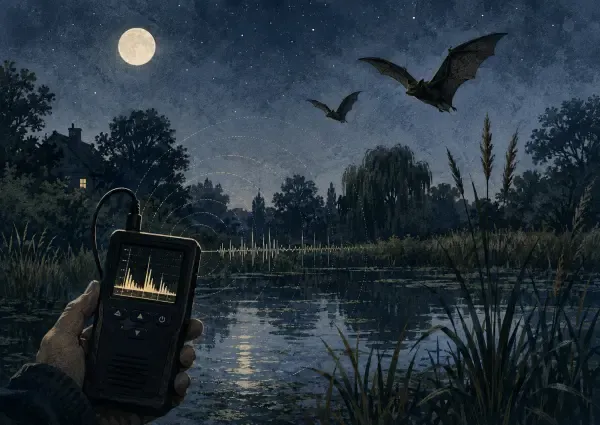 Illustration - Écoute nocturne des chauves-souris