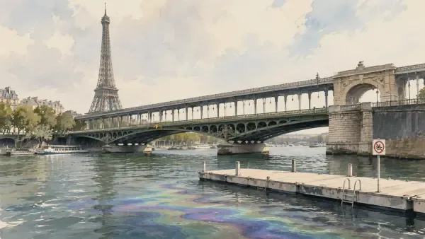 Nappe irisée près du pont Bir-Hakeim