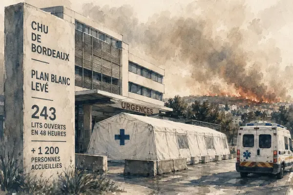 Hub sanitaire après les incendies
