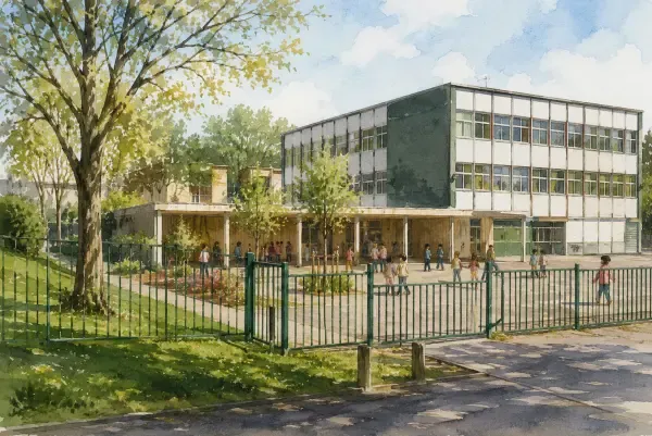 Illustration - futur groupe scolaire à Nétreville