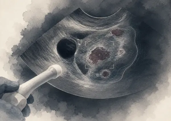 Illustration d’une échographie assistée par IA