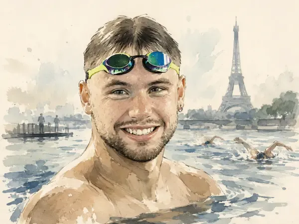 Illustration de Logan Fontaine en eau libre