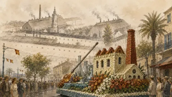 Illustration - Chars fleuris à La Bocca
