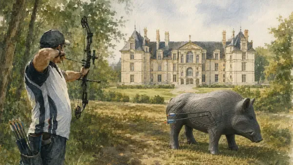 Illustration - archers dans la forêt d’Écouen