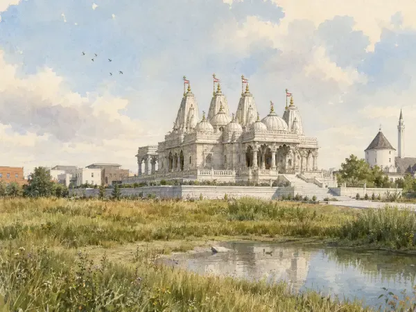 Illustration - Mandir hindou à Bussy-Saint-Georges
