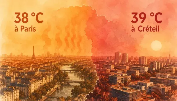 Illustration - chaleur urbaine en Île-de-France
