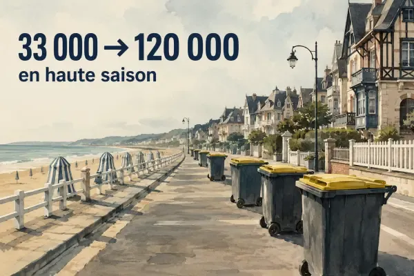 Illustration - bacs de collecte sur la côte
