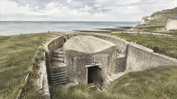 Illustration - bunker de Puys dans un jardin