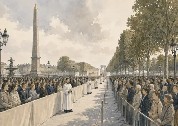 Illustration de la messe papale