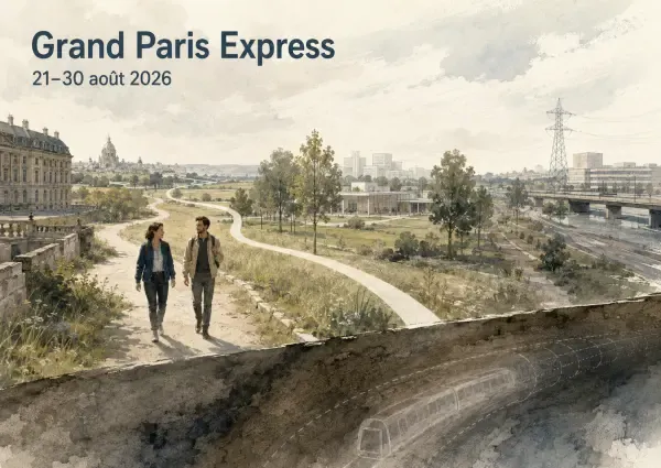 Illustration - marcheurs du Grand Paris Express