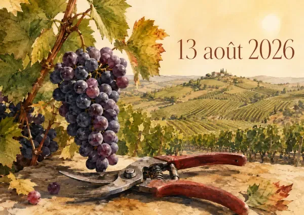 Illustration - vendanges précoces dans le Beaujolais