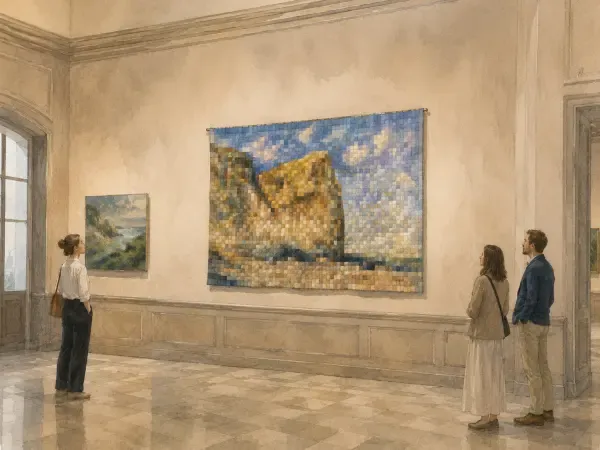 Monet en tricot en Seine-Maritime