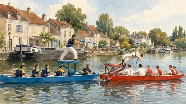Illustration - Jouteurs sur la Seine