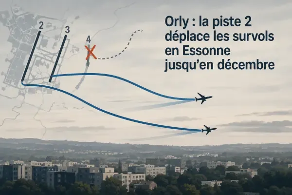 Avion au-dessus des toits essonniens