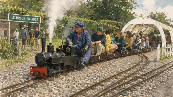 Illustration - Petit train à vapeur au Breuil