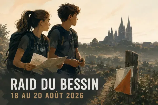 Illustration - jeunes en raid à vélo