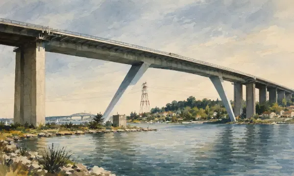 Illustration - Viaduc de Martigues sur le canal
