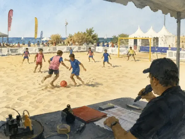 Illustration - Beach soccer sur le Prado