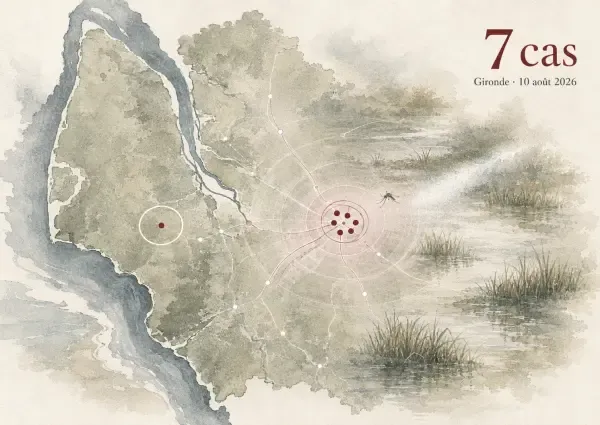 Illustration - Moustique tigre et carte de Gironde