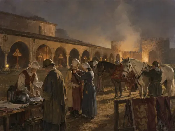 Illustration - cavaliers à Castegens