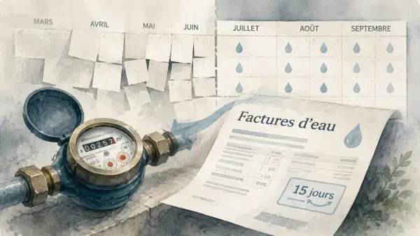 Illustration - Facture d’eau et compteur à Évreux