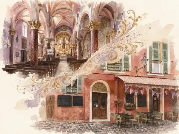 Illustration - Musiciens baroques dans la Roya
