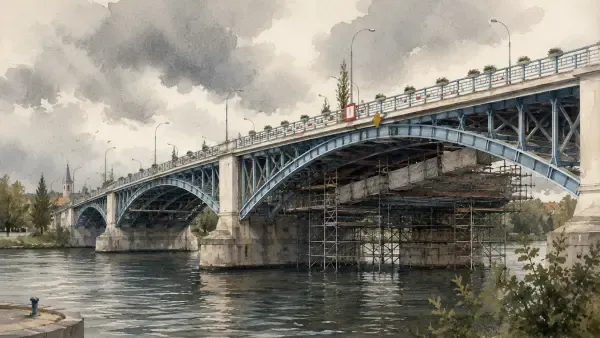 Illustration - pont d’Argenteuil en travaux