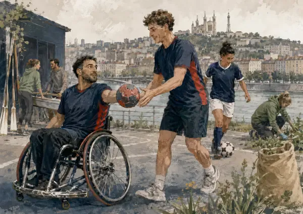 Illustration - Sport amateur inclusif à Lyon