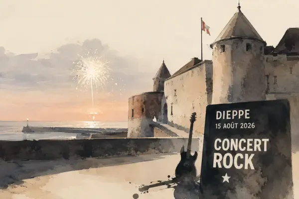 Illustration - concert rock au château