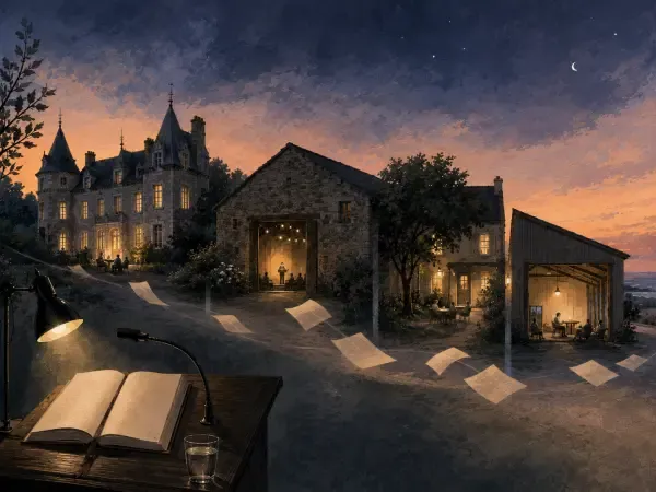 Lecture dans un château du Bessin