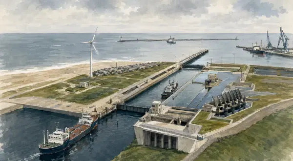 Écluses et digues du port de Dunkerque