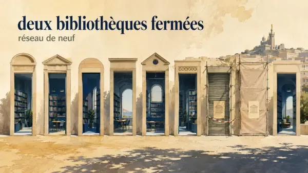 Illustration - Bibliothèque marseillaise en été