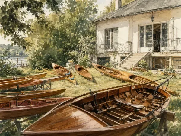 Illustration - Canots anciens sur la Marne