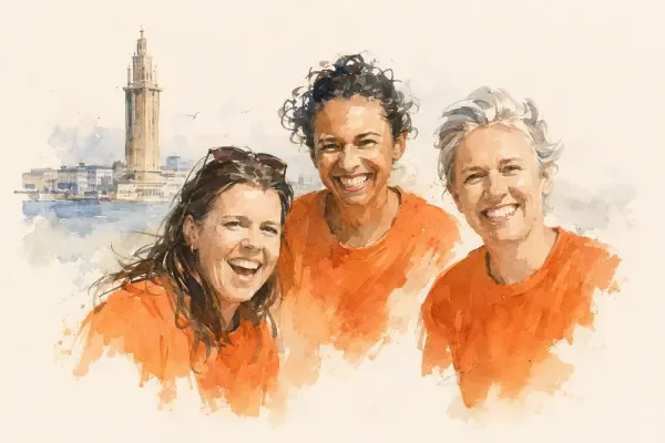 Illustration - trois sportives havraises