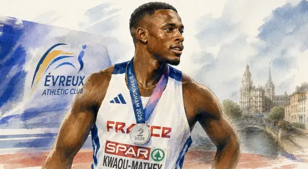 Illustration - hurdleur sur une piste