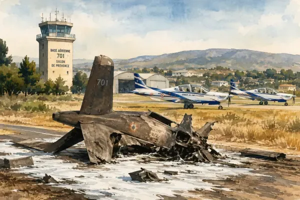 Illustration - avion-école près de Salon