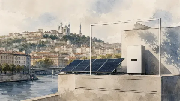 Illustration - Onduleurs solaires et batteries à Lyon