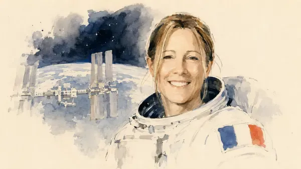 Illustration - astronaute et salle de contrôle toulousaine