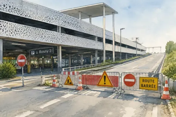 Autopont fermé près de Rosny 2
