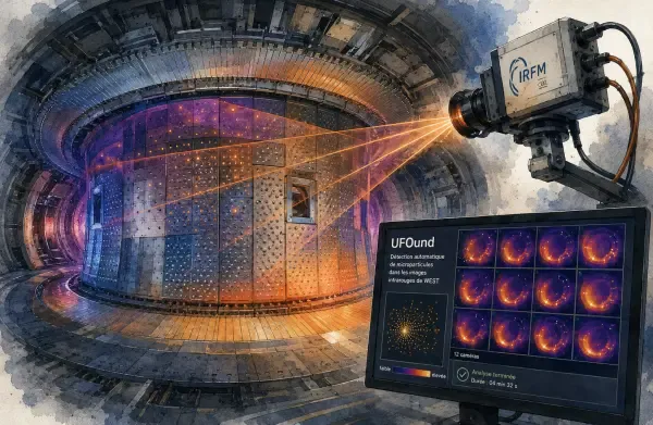 Illustration - Tokamak WEST et détection infrarouge