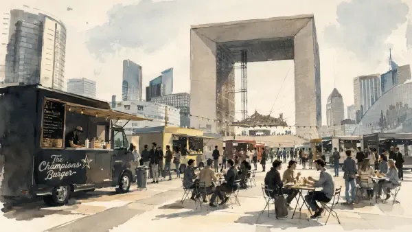 Illustration - Food trucks sur le parvis