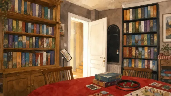 Illustration - ludothèque remplie de jeux