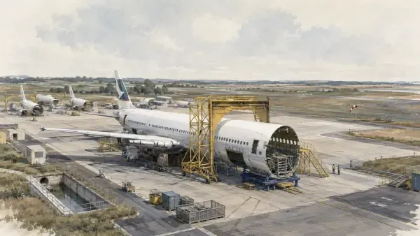 Illustration de recyclage d’avions à Francazal