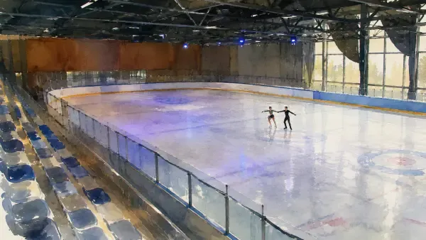 Illustration - Patinage sur la glace de Louviers