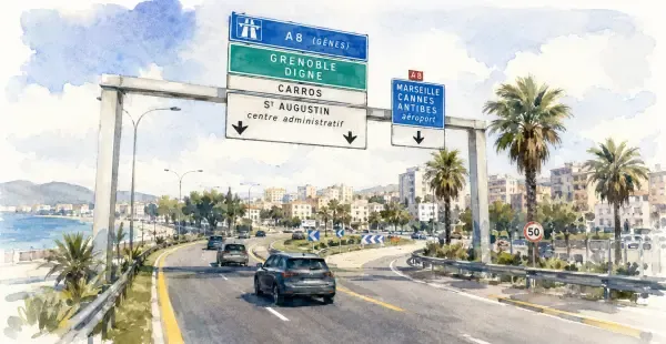 Illustration - Accès autoroutier à Nice-Ouest