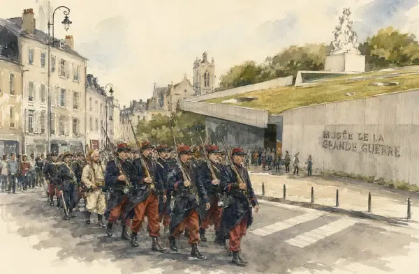 Reconstitution historique dans les rues de Meaux