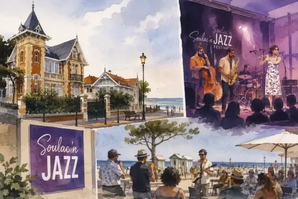 Musiciens de jazz face à l’océan